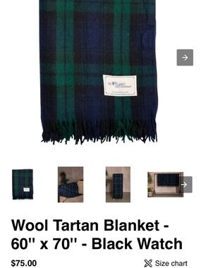 Black Watch Tartan Wool blanket